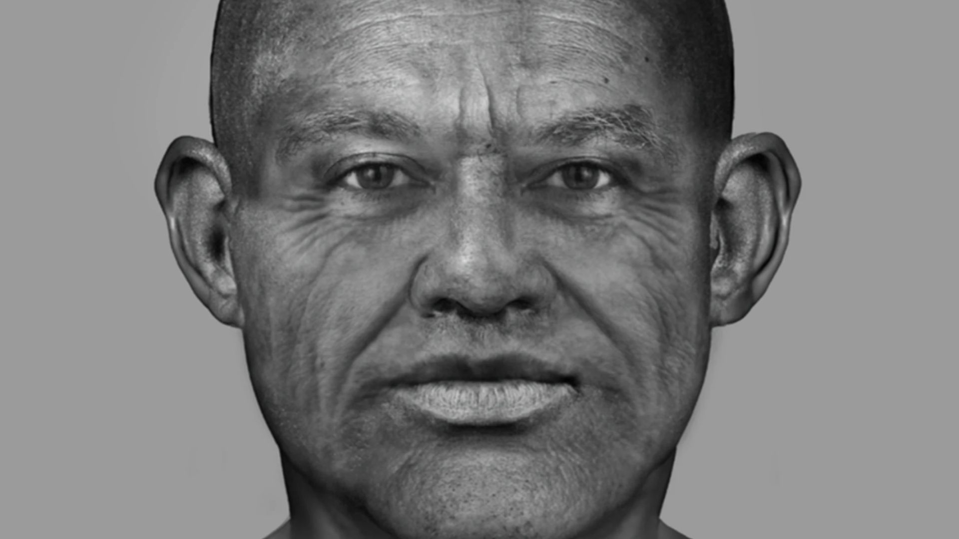 Extended Data Fig. 2 Facial reconstruction and depiction created from the Nuwayrat individual skull