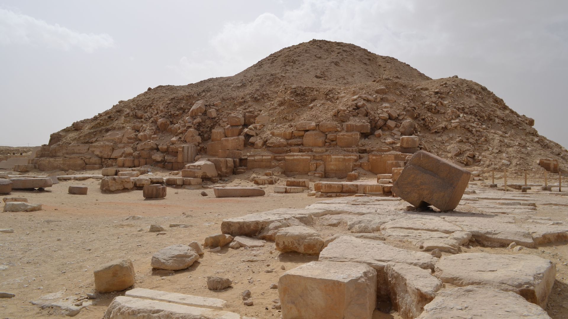 Pyramid of Unas at Saqqara in March 2023. Saqqara necropolis, near the New Kingdom Tombs. Nikon D5100