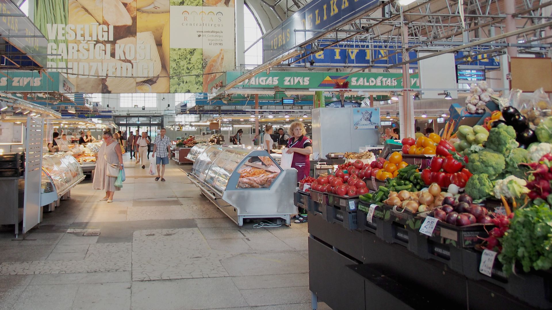Zentralmarkt in Riga, Obst-/Gemüsehalle