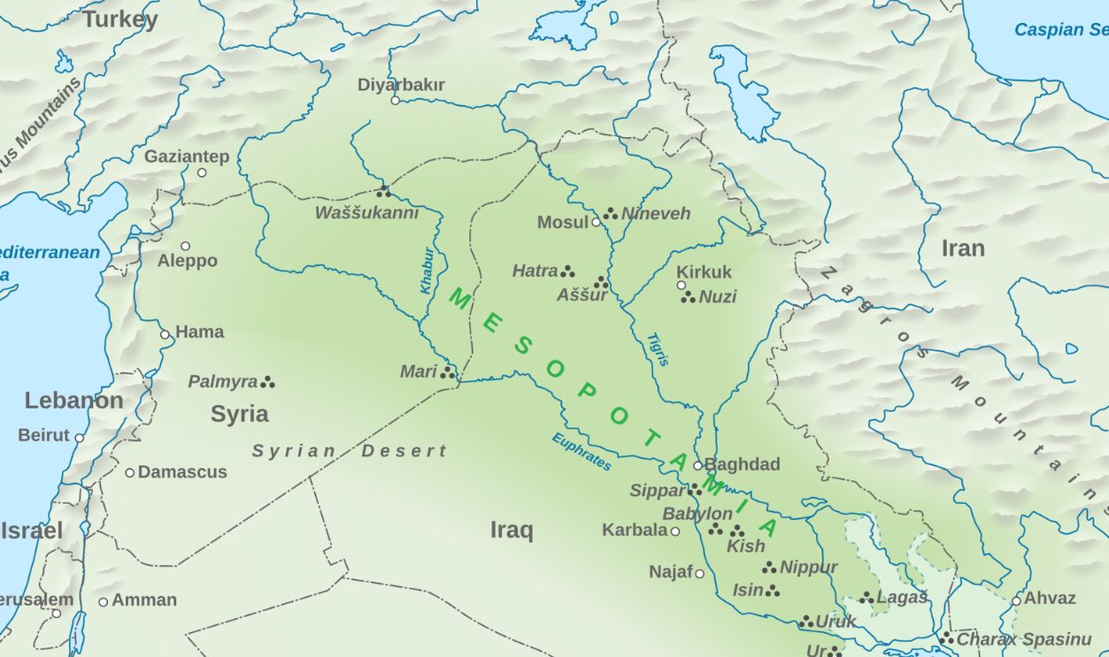 Map of Mesopotamia 