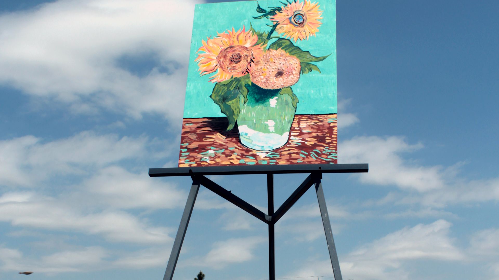 World's largest easel in Goodland, Kansas