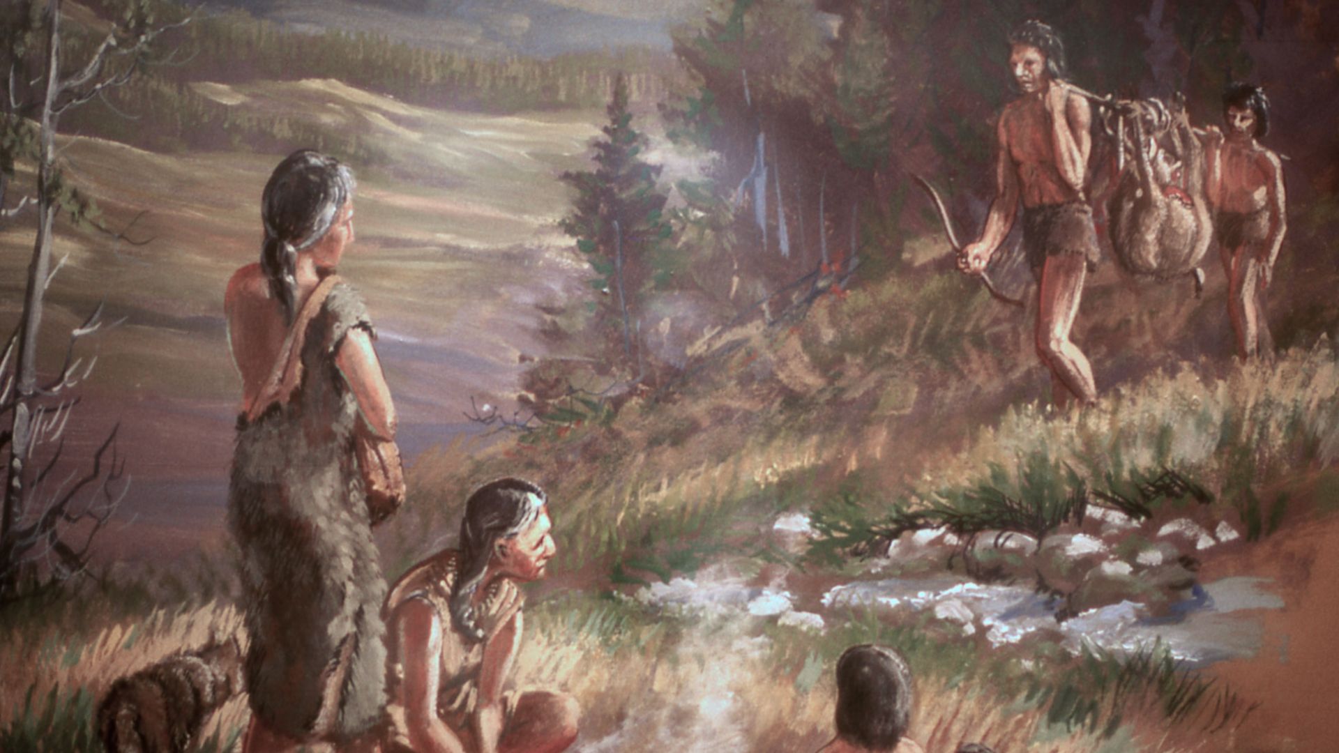Early human history (book illustration); Artist unknown; No date; History - Indians