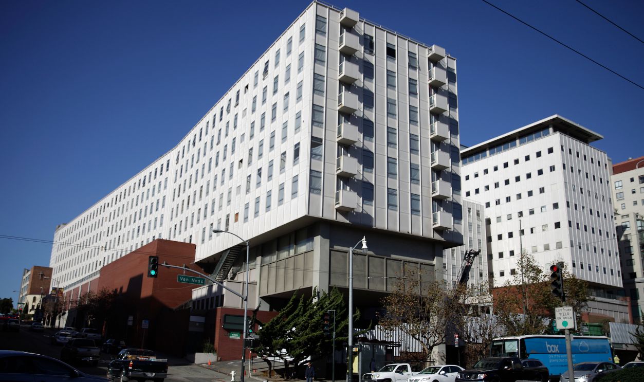 The Jack Tar Hotel, which later became the Cathedral Hill hotel, is seen on Van Ness Avenue on Friday, November 15, 2013 in San Francisco, Calif. The old Jack Tar Hotel is being demolished and California Pacific Medical Center is expanding to the site. 