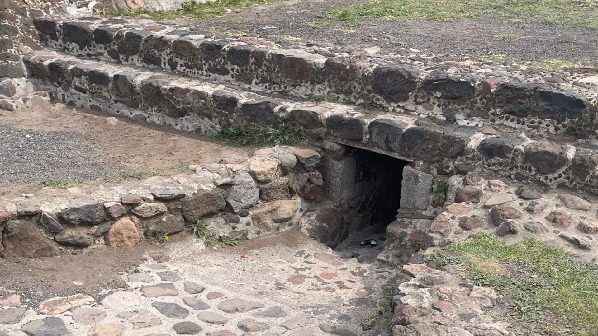 Tunnel in the Avenue of the Dead at Teotihuacan