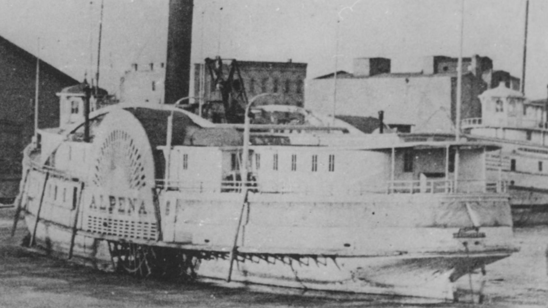 Stern view of the steamer Alpena