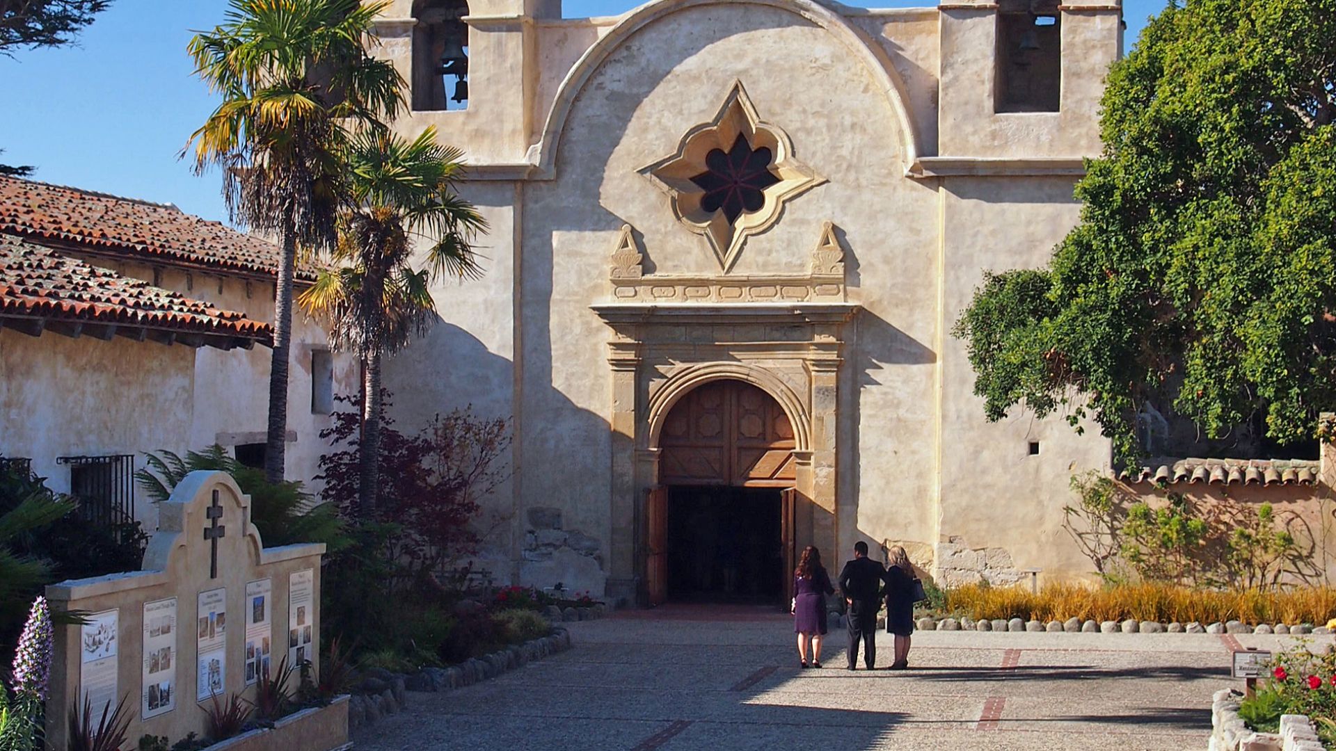 Church, Mission San Carlos Borromeo de Carmelo, Carmel-by-the-Sea, California, USA. Viewed from the northeast.
This is an image of a place or building that is listed on the National Register of Historic Places in the United States of America. Its