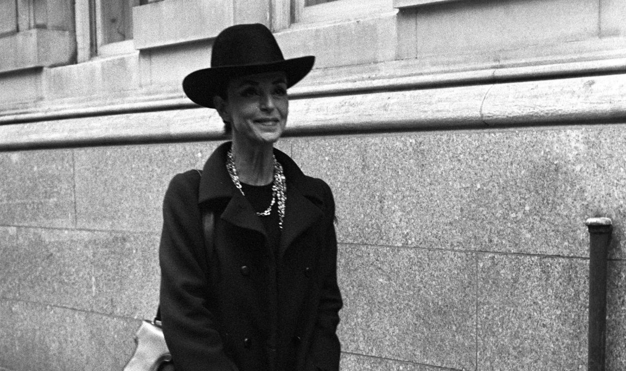 Gloria Guinness wearing a new Givenchy Midi after a luncheon at Restaurant Z on December 12, 1969 in New York