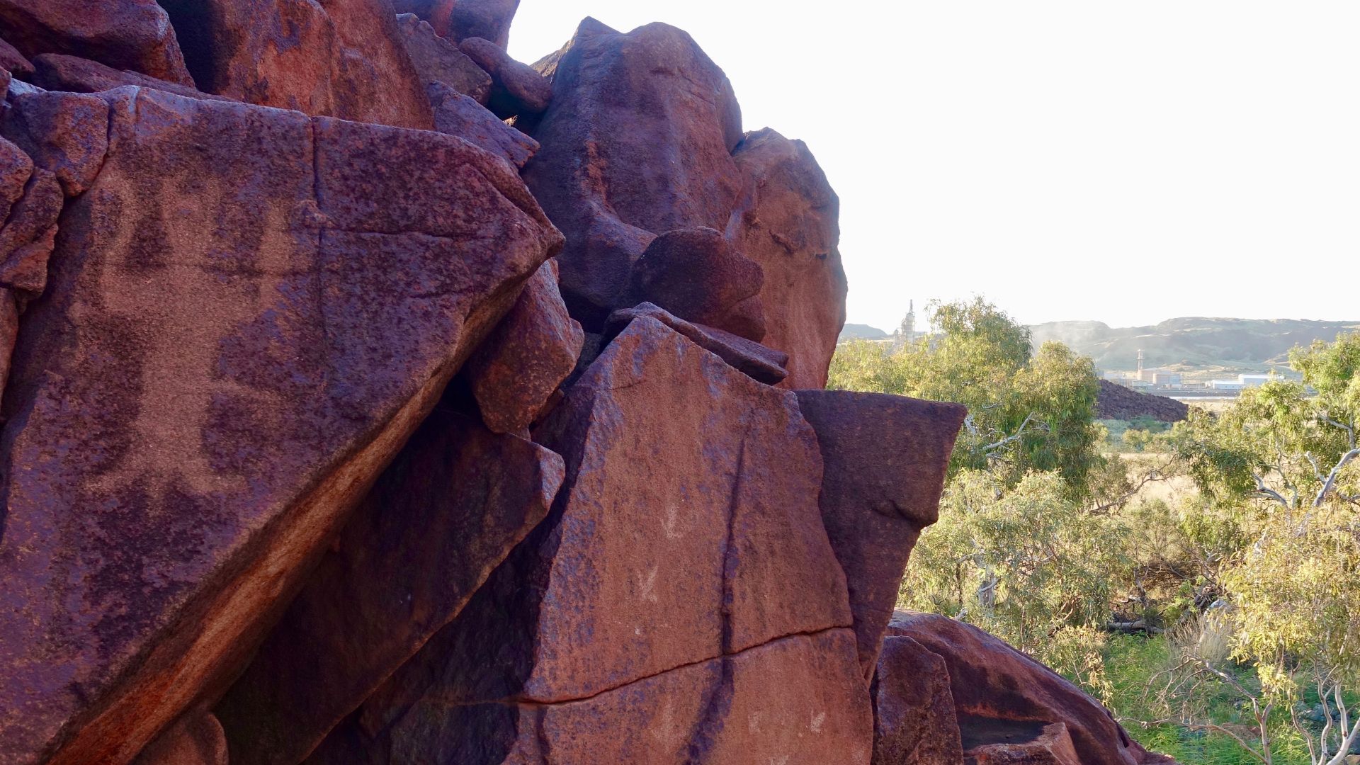 Murujuga National Park
The modern Ammonia plant sits side by side with ancient rock art.