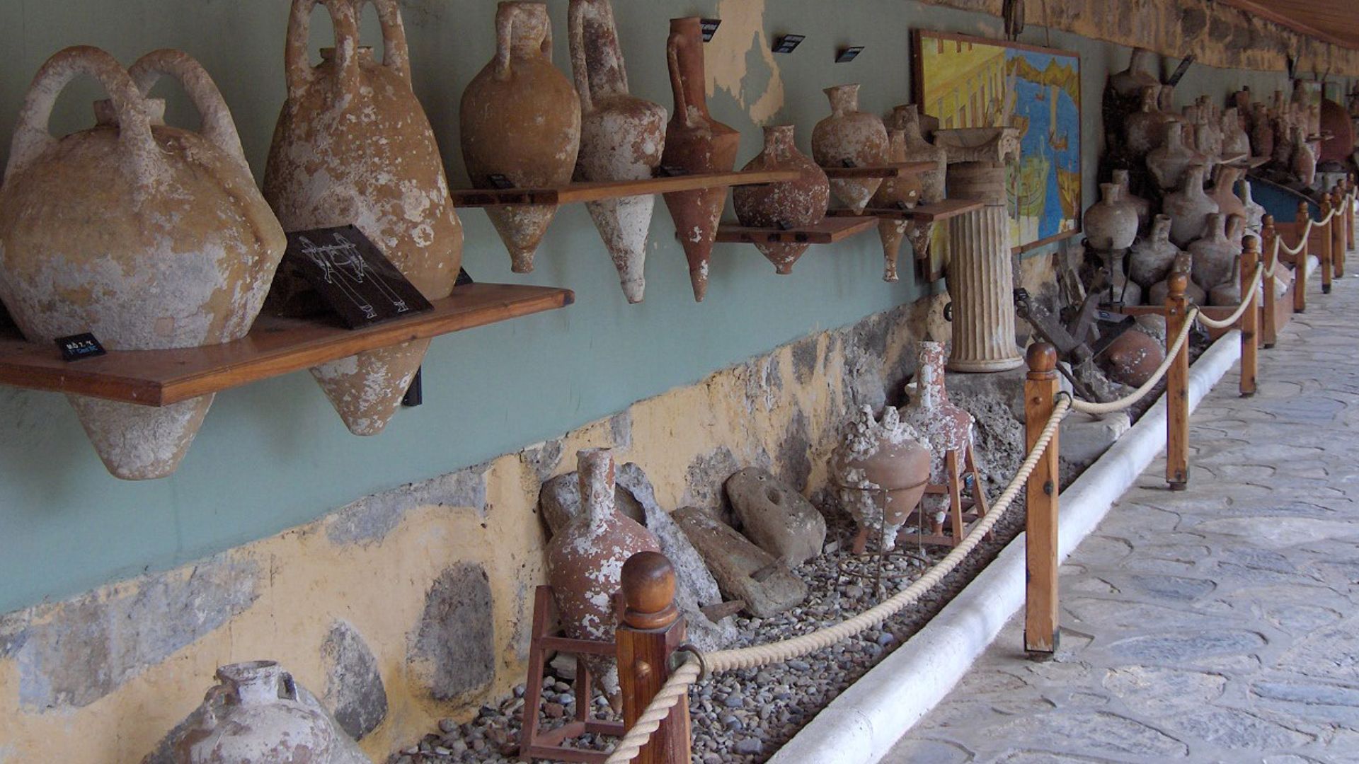 Collection of amphoras from different parts of the Mediterranean, St. Peter's castle; Bodrum, Turkey