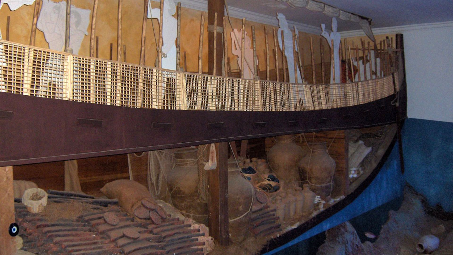 real-size replica; Uluburun shipwreck, St. Peter's castle, Bodrum, Turkey