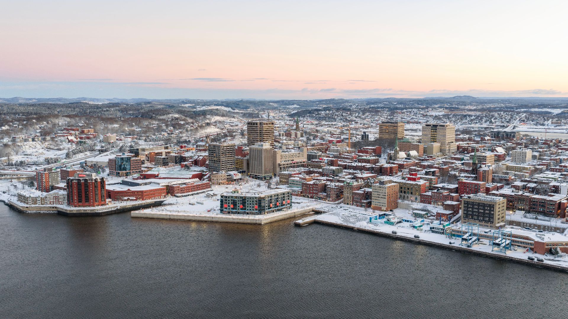 The skyline of uptown Saint John, New Brunswick, Canada's oldest city.
