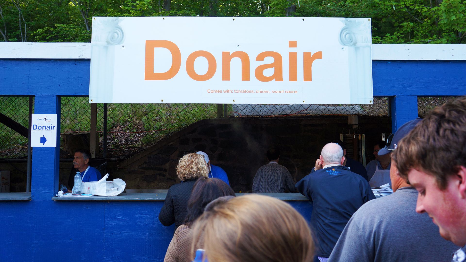 I had my first donair. Invented in Halifax (so they say), it differs from a gyro in that the sauce is a milder and sweeter, and the meat is beef.
Greek Fest 
Halifax

Nova Scotia - Week 5