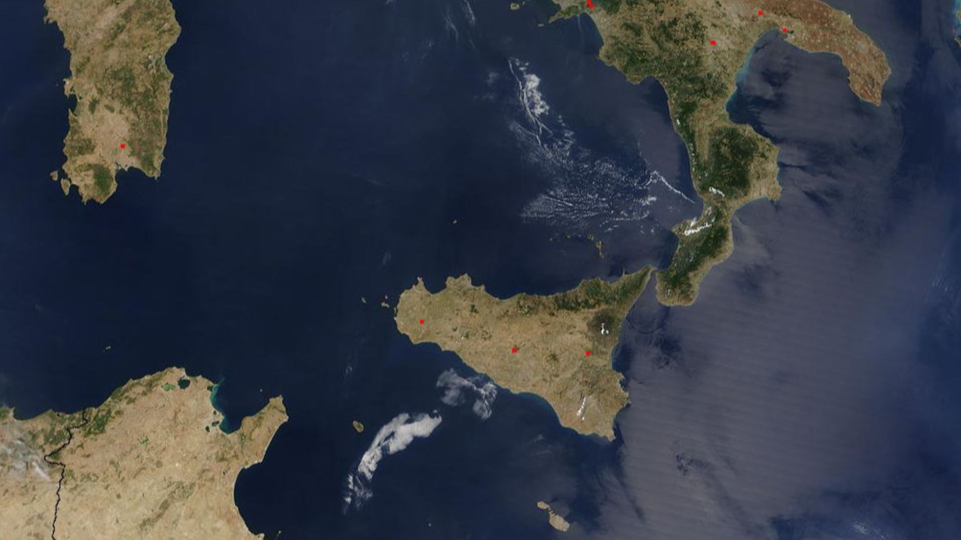 Tunisia, Sicily, Sardinia, the south of Italy and Malta