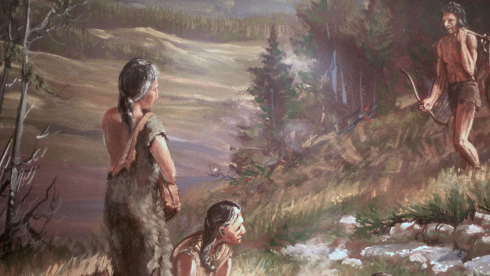 Early human history (book illustration); Artist unknown; No date; History - Indians