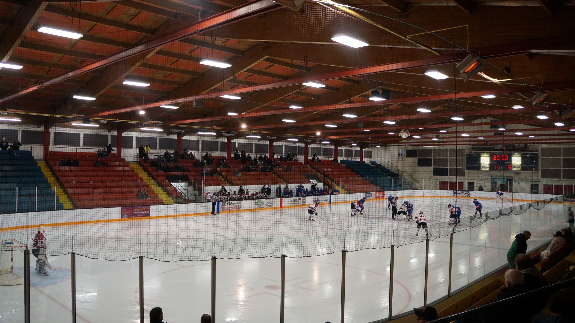 The Thorold Blackhawks hosting the Welland Canadians at the Thorold Community Arenas
in Thorold, Ontario on November 8, 2018.
