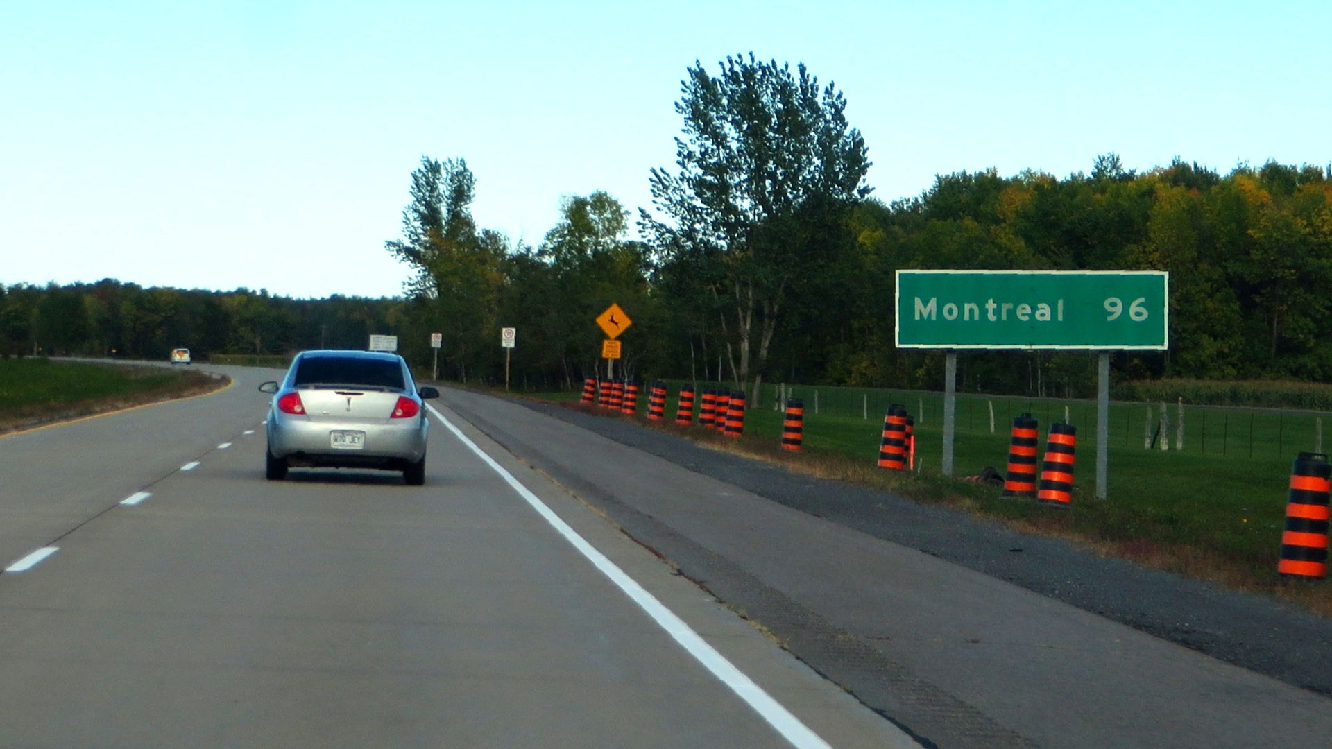 The Trans-Canada Highway (French: Route Transcanadienne; abbreviated as TCH or T-Can) is a transcontinental federal-provincial highway system that travels through all ten provinces of Canada from the Pacific Ocean on the west to the Atlantic on the east. 