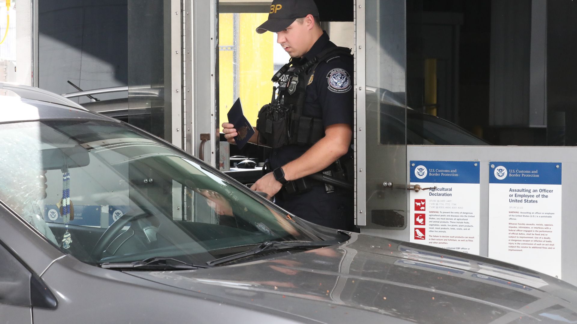 U.S. Customs and Border Protection officers conduct daily operations at the Detroit-Windsor Tunnel at the Port of Detroit, Mich., August 24, 2022.
Photo by Charles Csavossy