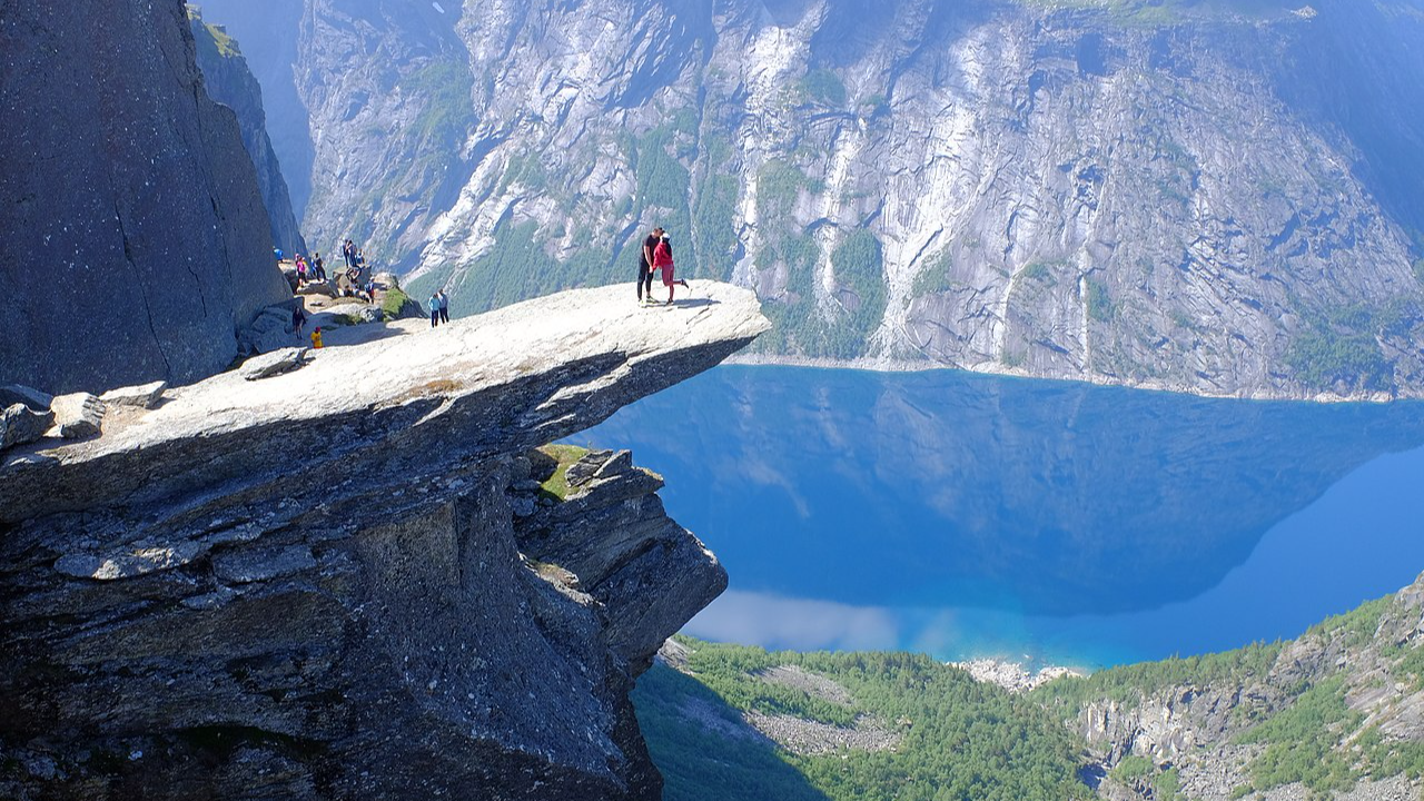 Tourist At The Tip Of Trolltunga