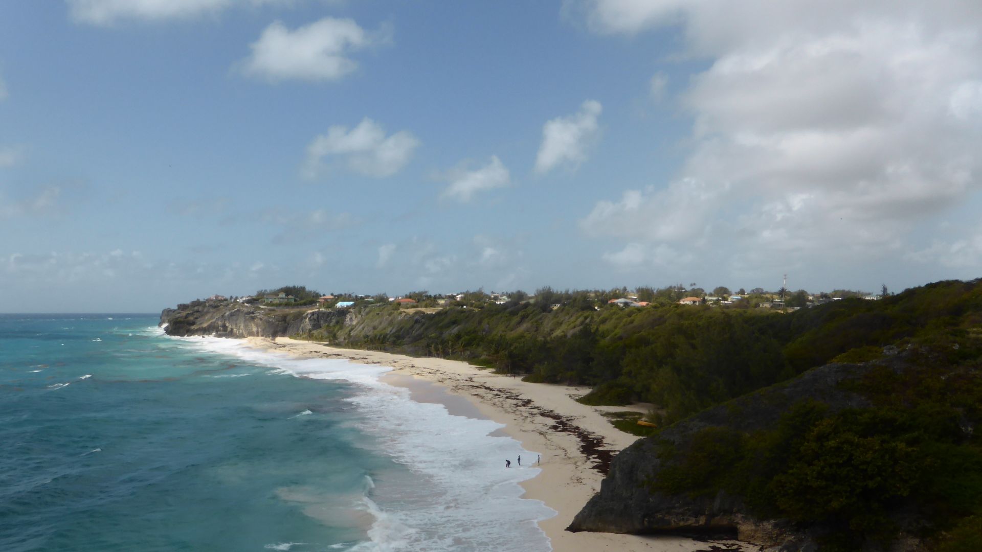 Foul Bay from KB's deck at north end of the beach. Cobblers Reefis left background.