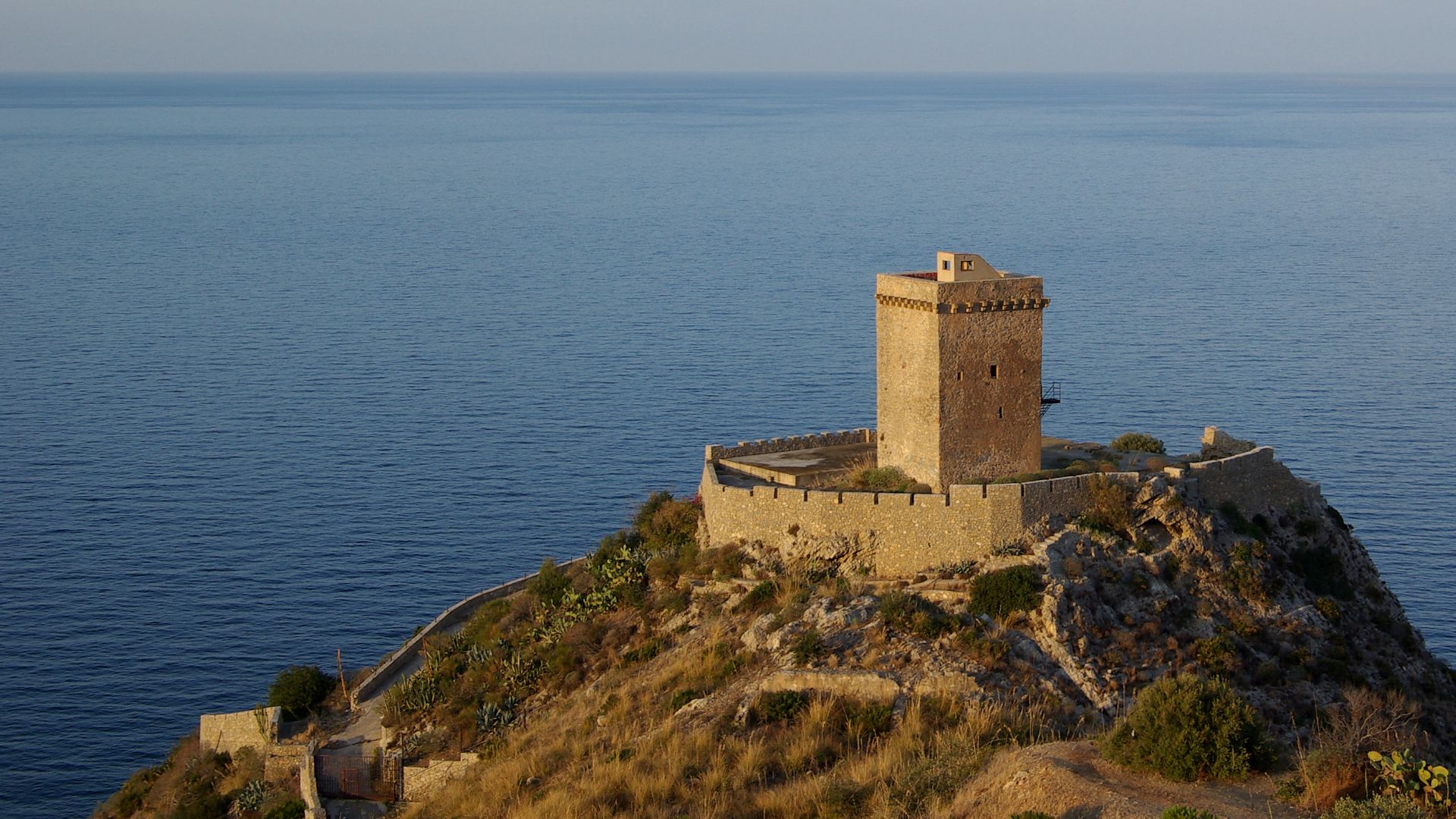 Italy, Sicily, Altavilla Milicia, Torre Normanna