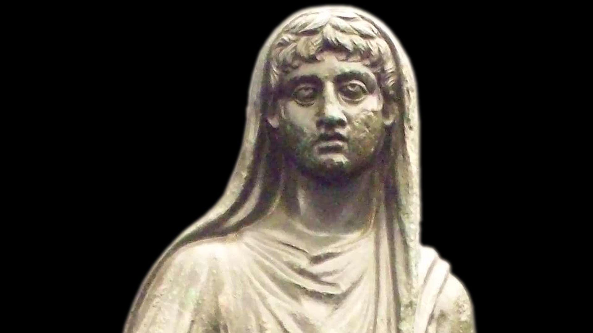 Statuette of a Roman genius depicted as a pater familias.
