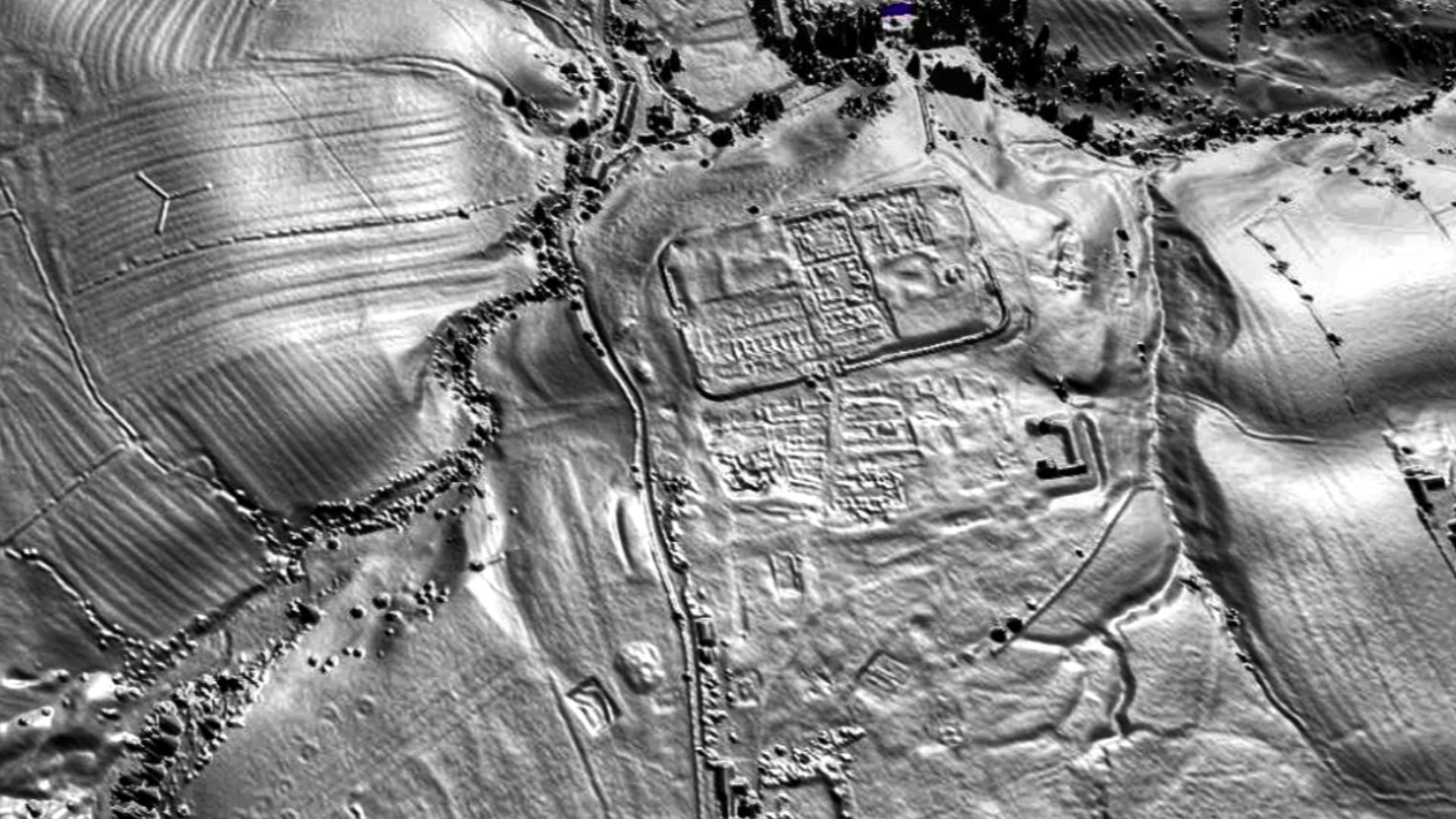 A lidar image derived from Environmental Agency open source data.gov.uk data (https://www.nationalarchives.gov.uk/doc/open-government-licence/version/3/) via the houseprices.io lidar map