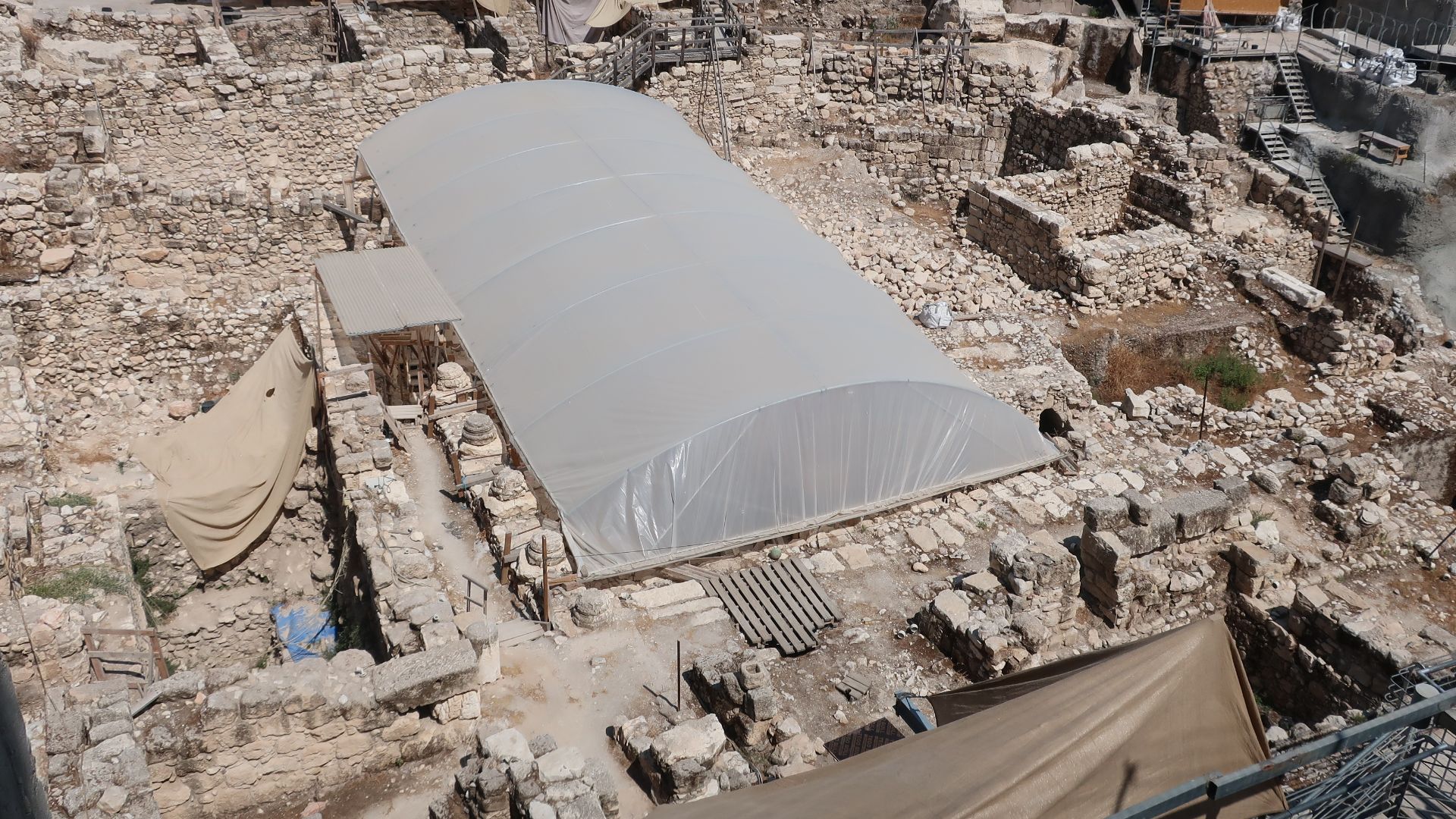 General view of excavated site in the City of David visitor center