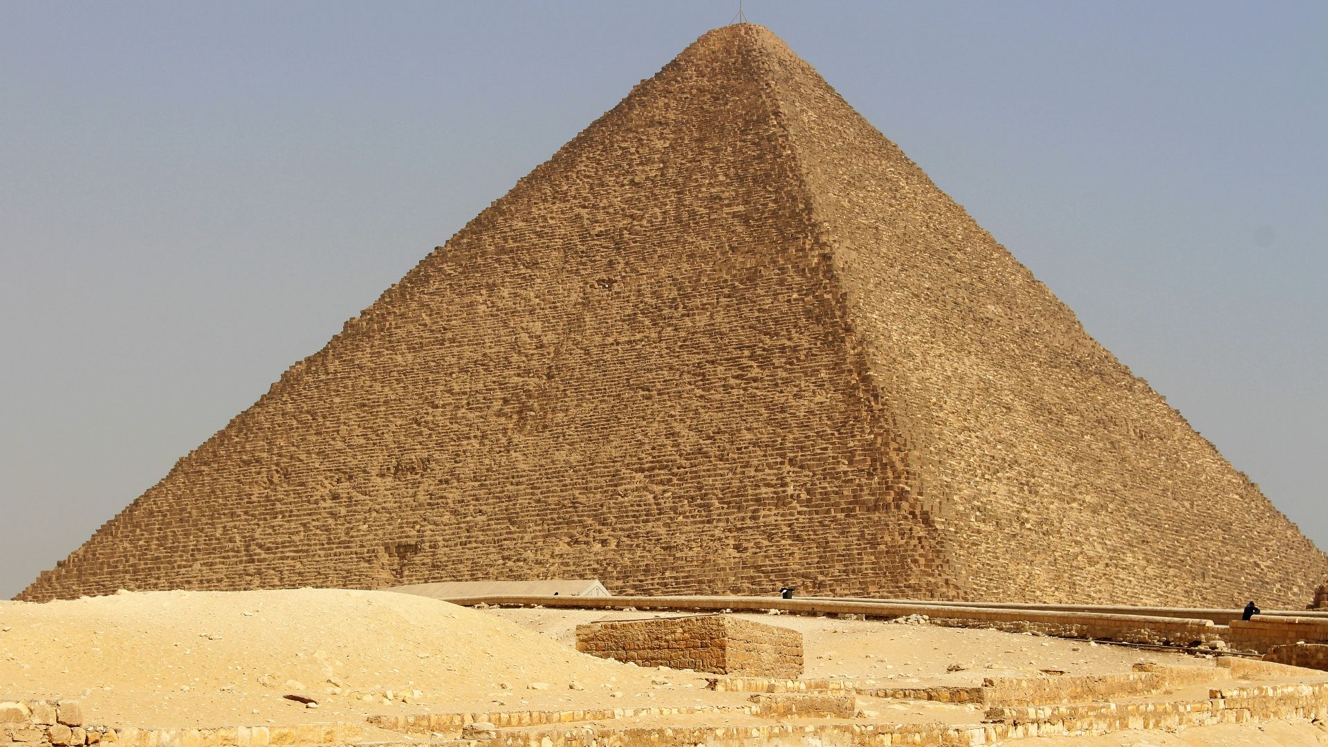 The Great Pyramid of Giza in the Giza pyramid complex near Cairo, Egypt.