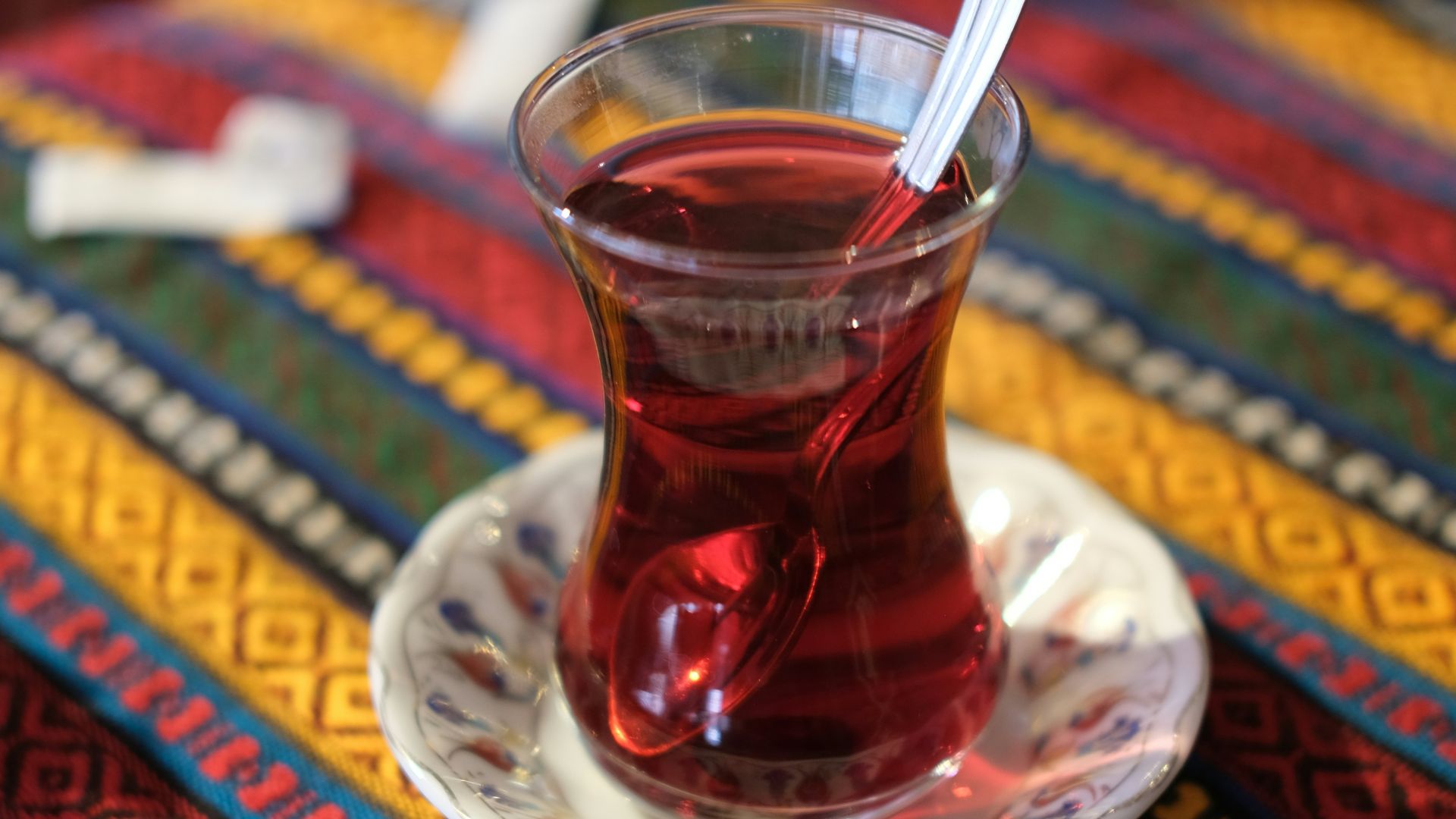 a cup of tea sitting on top of a table
