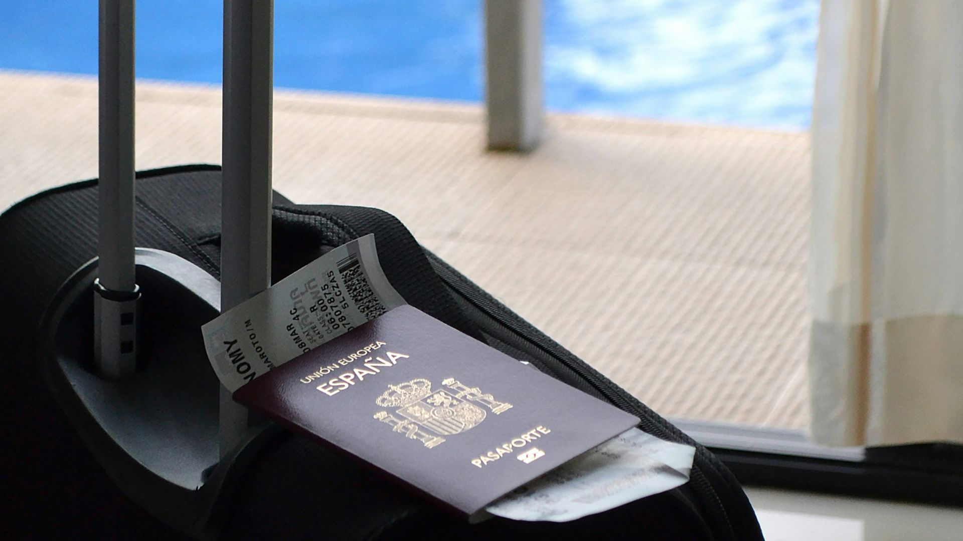 Ready for a trip: suitcase, passport, and tickets