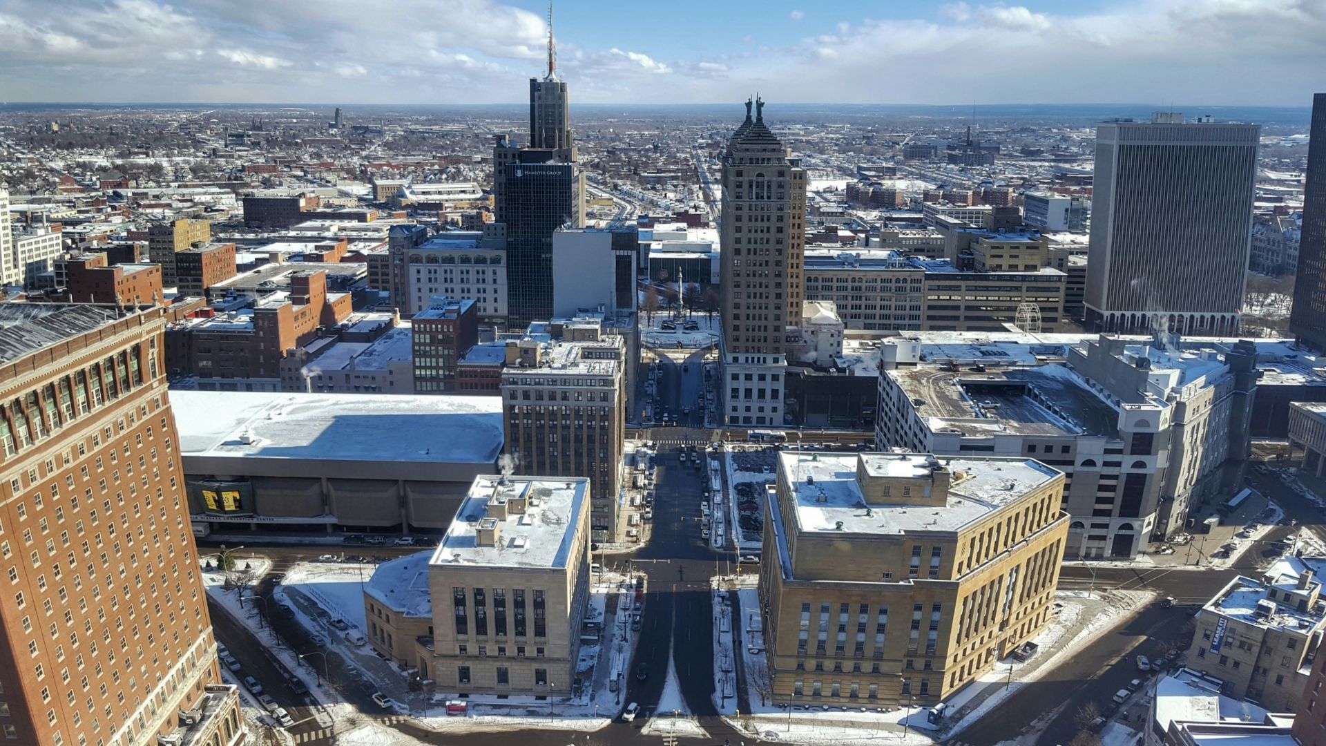 aerial view of city buildings during daytime