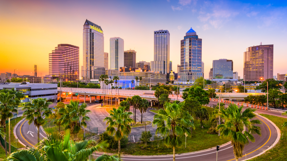 Downtown skyline of Tampa, Florida, USA