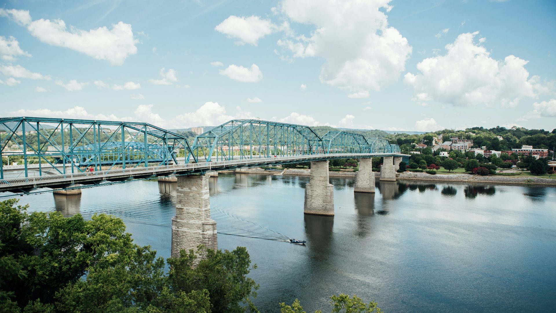 a bridge over a river