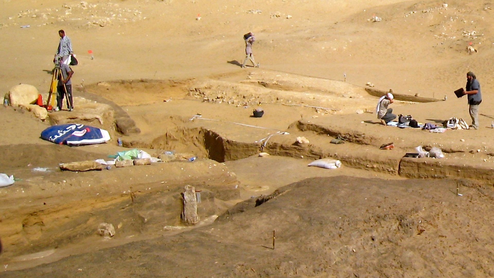 Archaeologists at work in Egypt