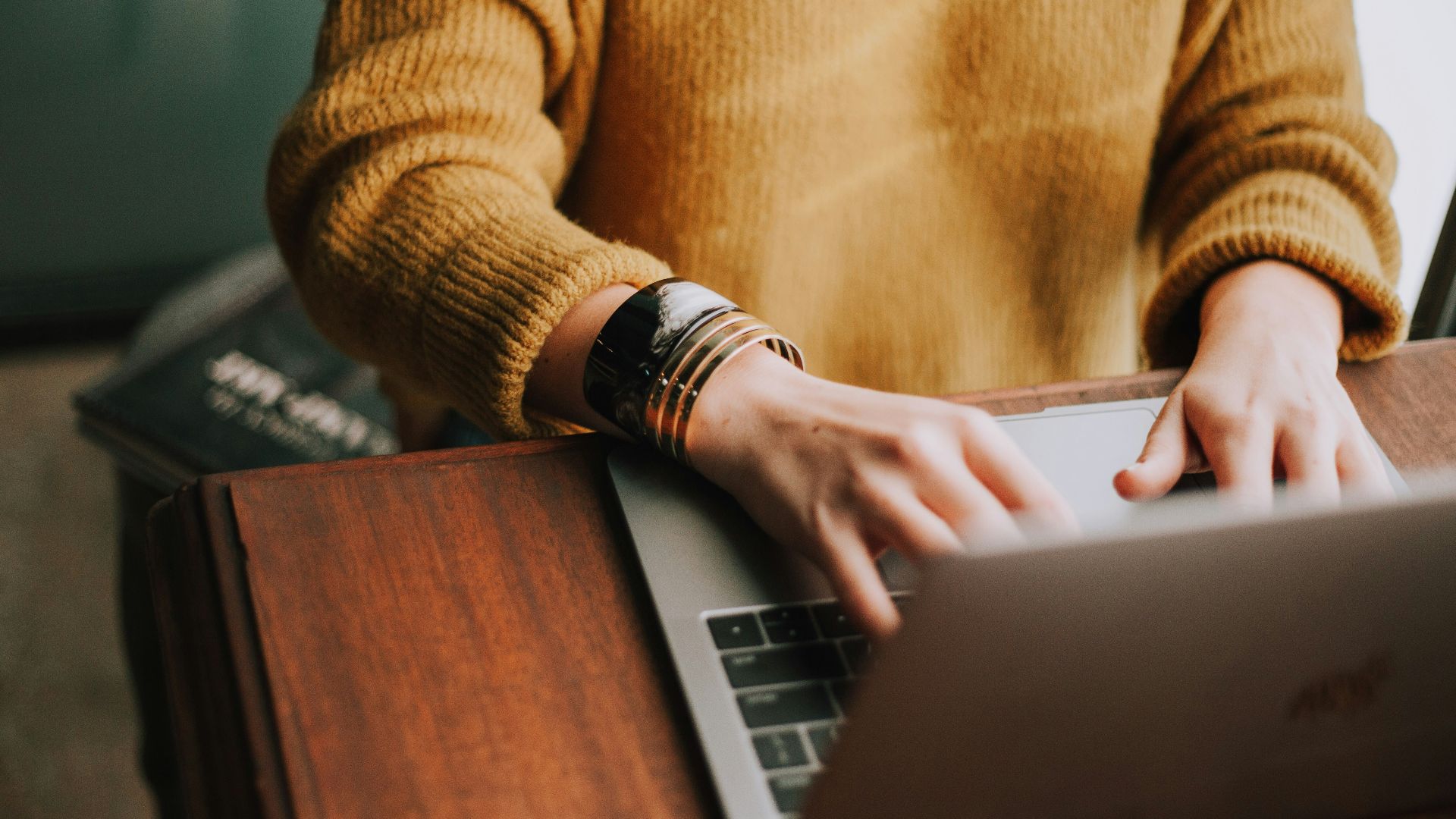 person using laptop computer