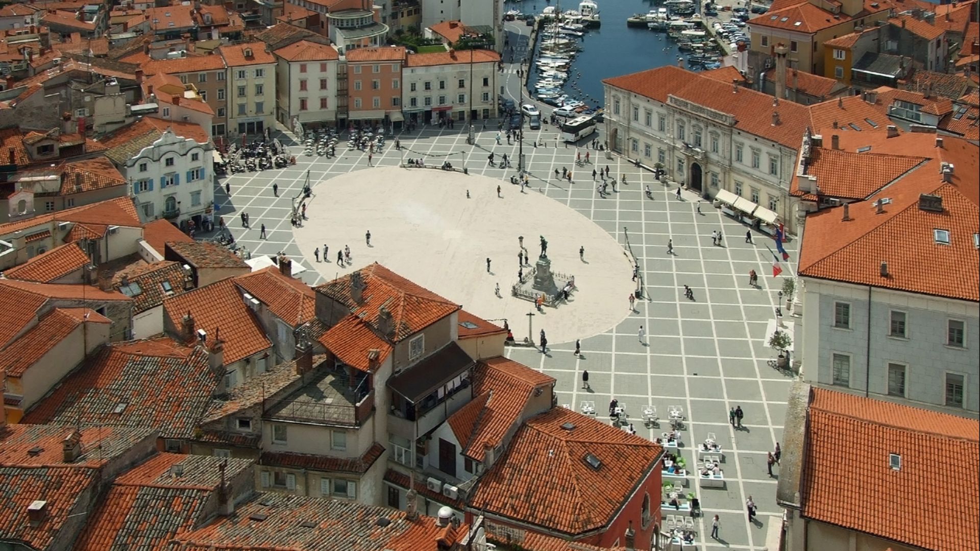 Tartini Square in Piran, Slovenia.