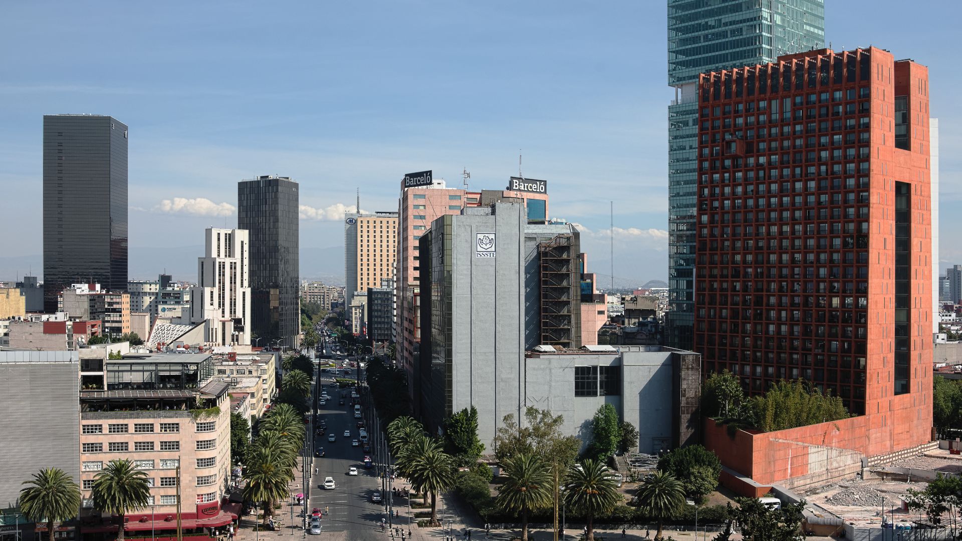 Republic avenue view from Revolution Monument, Mexico City