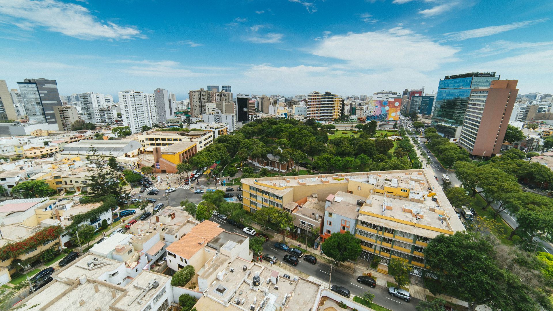 aerial photography of city buildings