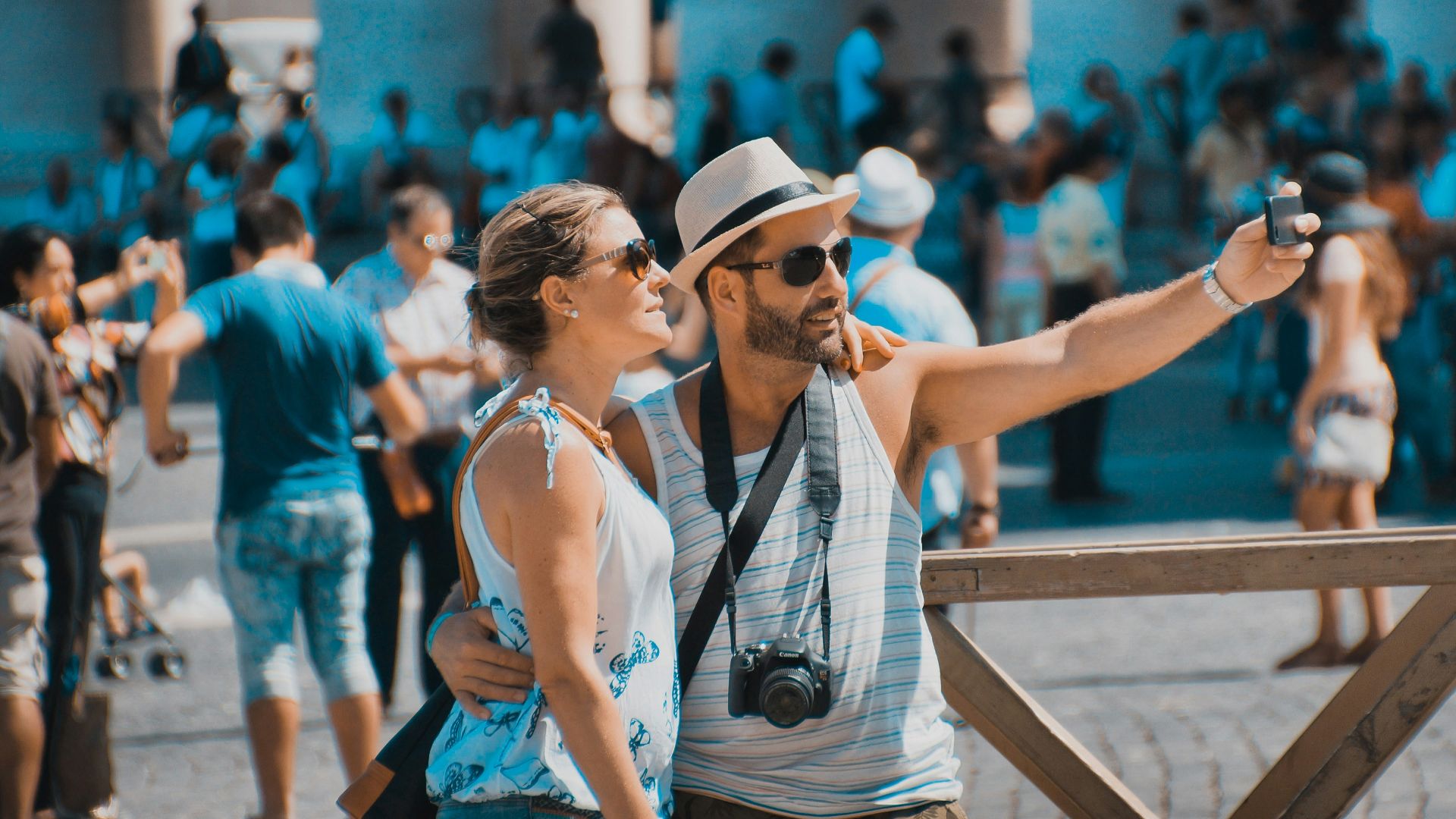 couple taking selfie