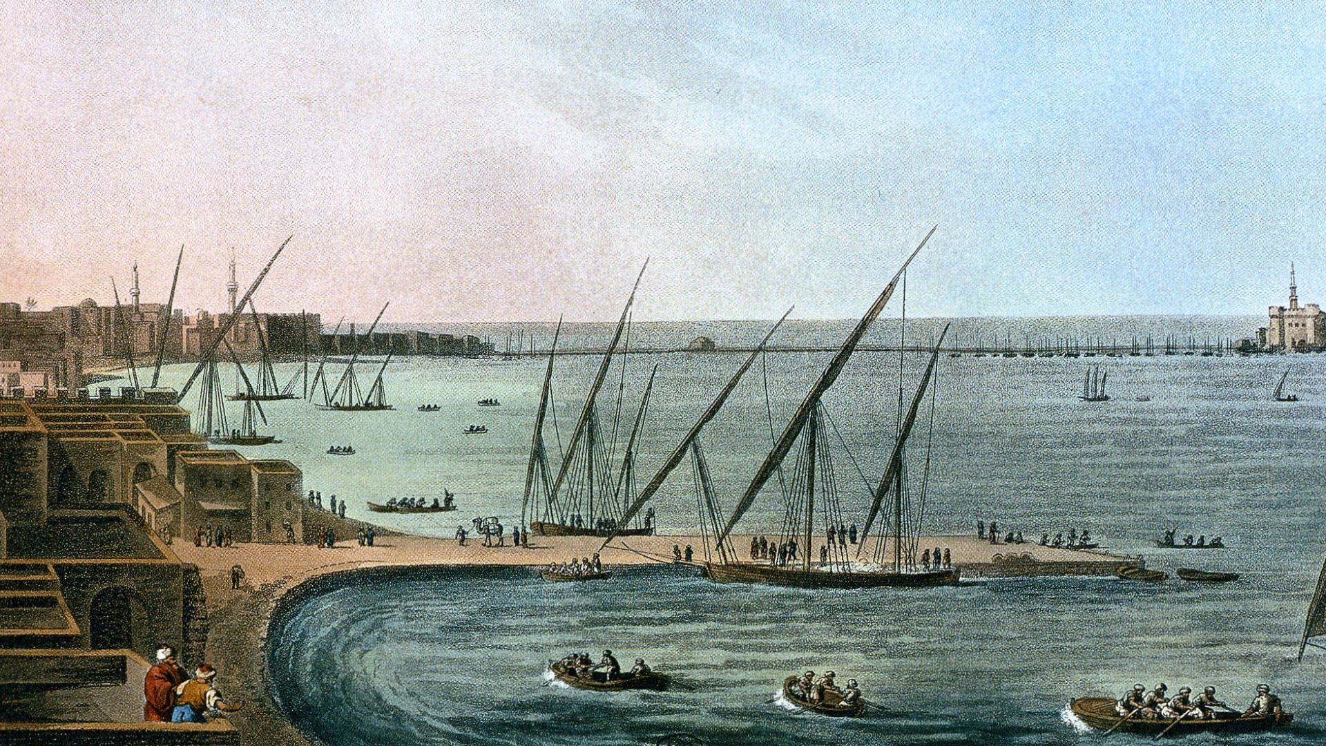 La ville d'Alexandrie et le phare.