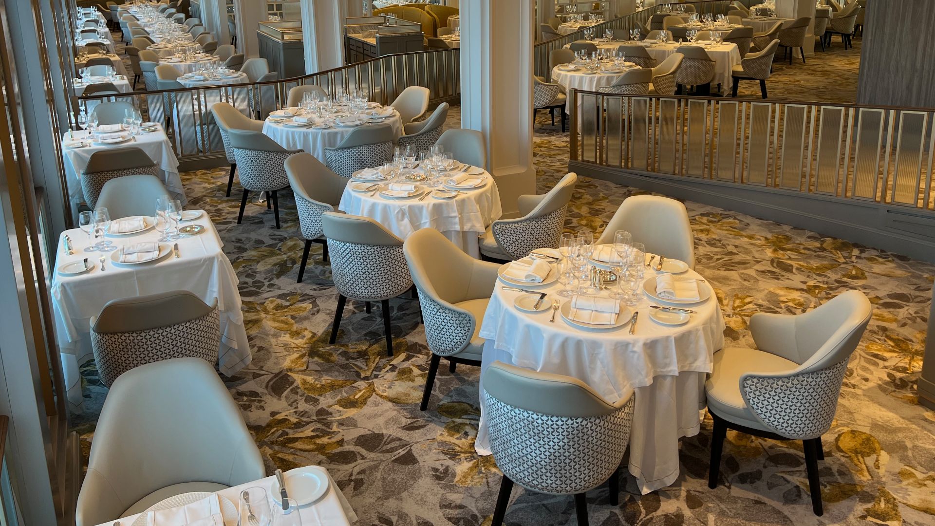 Main dining room on the Oceania Vista cruise ship