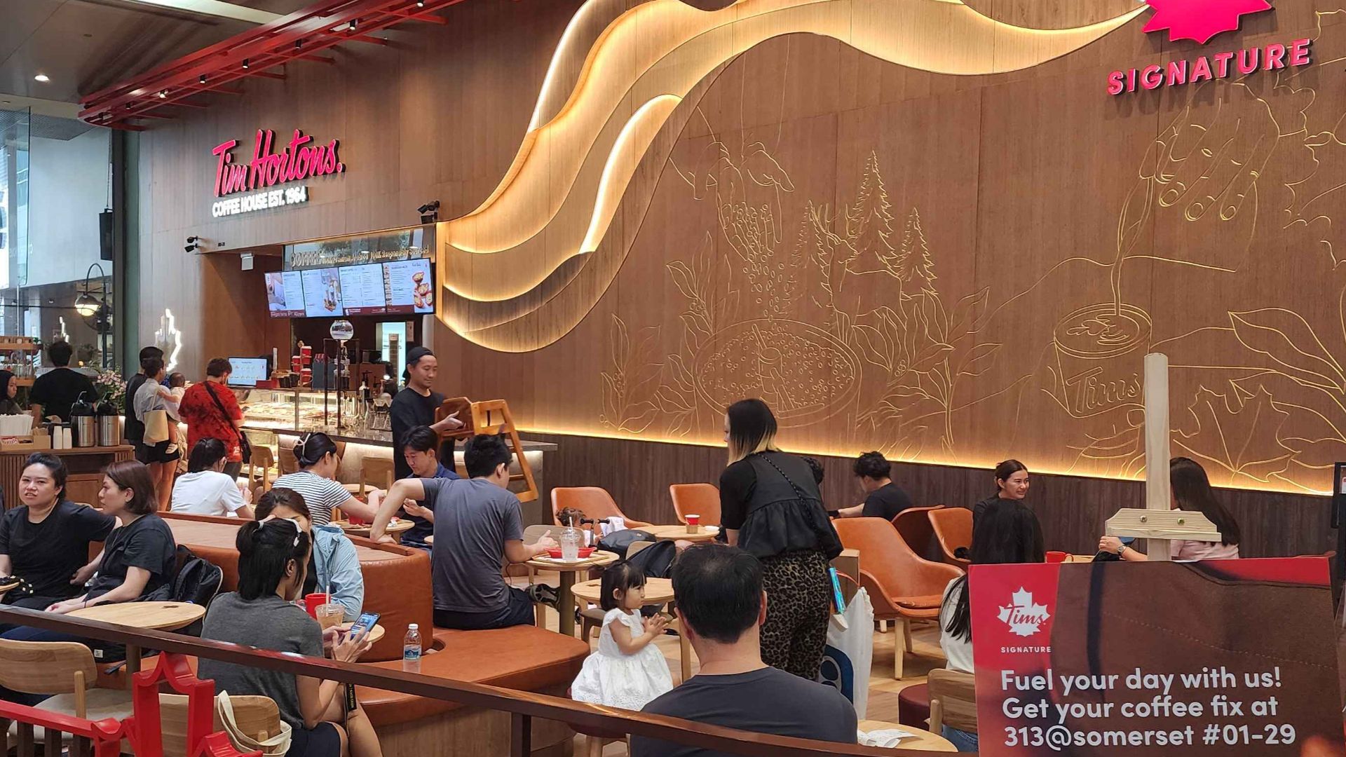 A Photograph of Tim's Signature, a new concept by Tim Hortons in Singapore