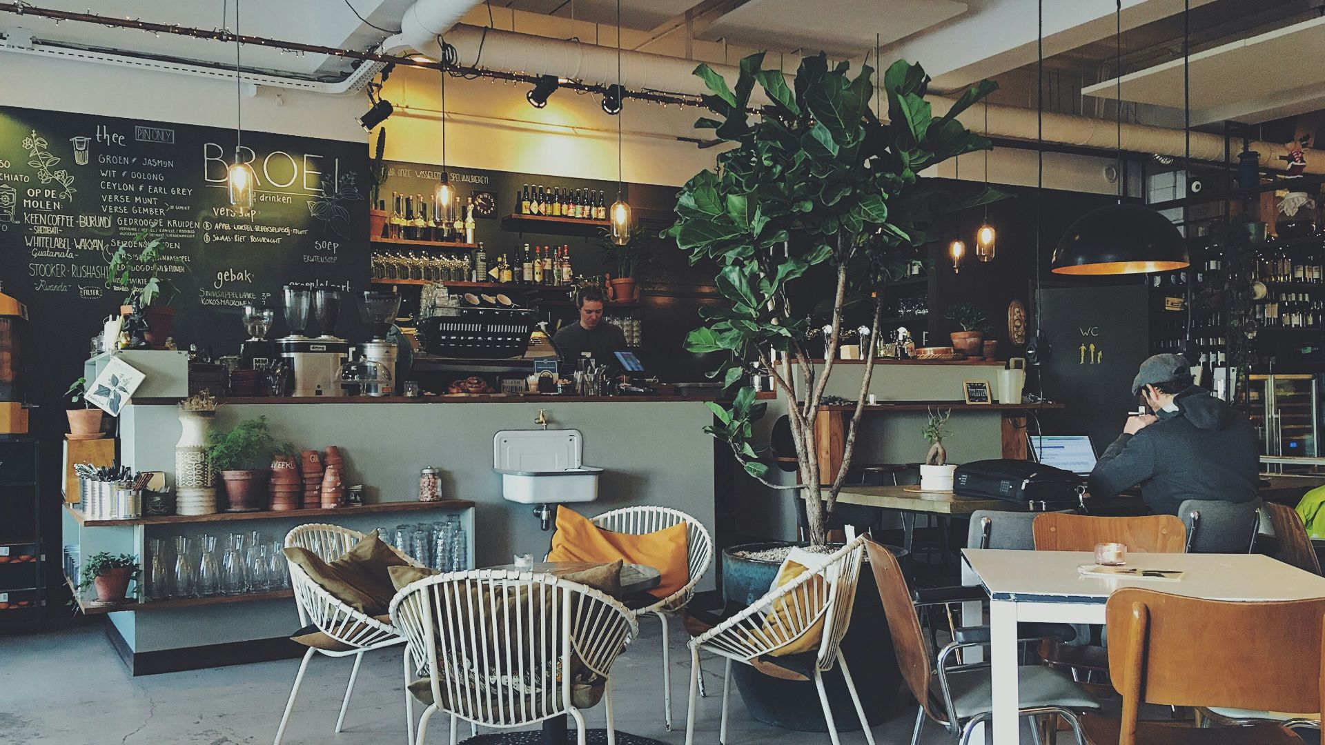 interior of a coffee shop