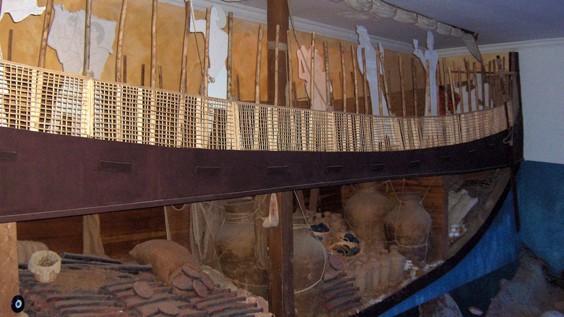 real-size replica; Uluburun shipwreck, St. Peter's castle, Bodrum, Turkey