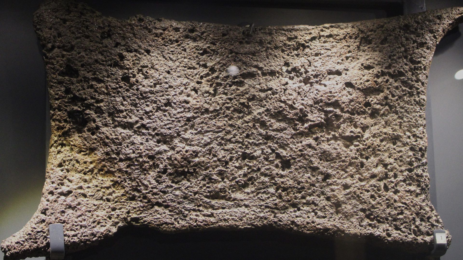Copper ingot, oxhide two-handled shaped. Found in the Uluburun shipwreck, Turkey, ca. 1300 BC. Bodrum Museum of Underwater Archaeology.