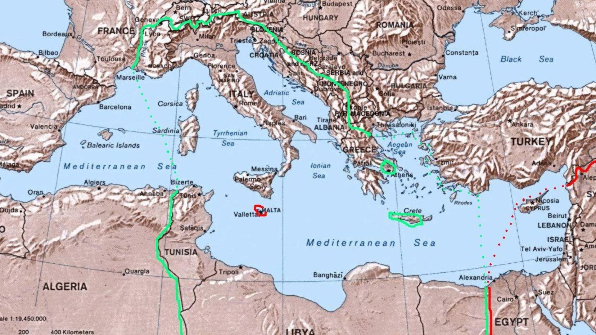 Map of Italian