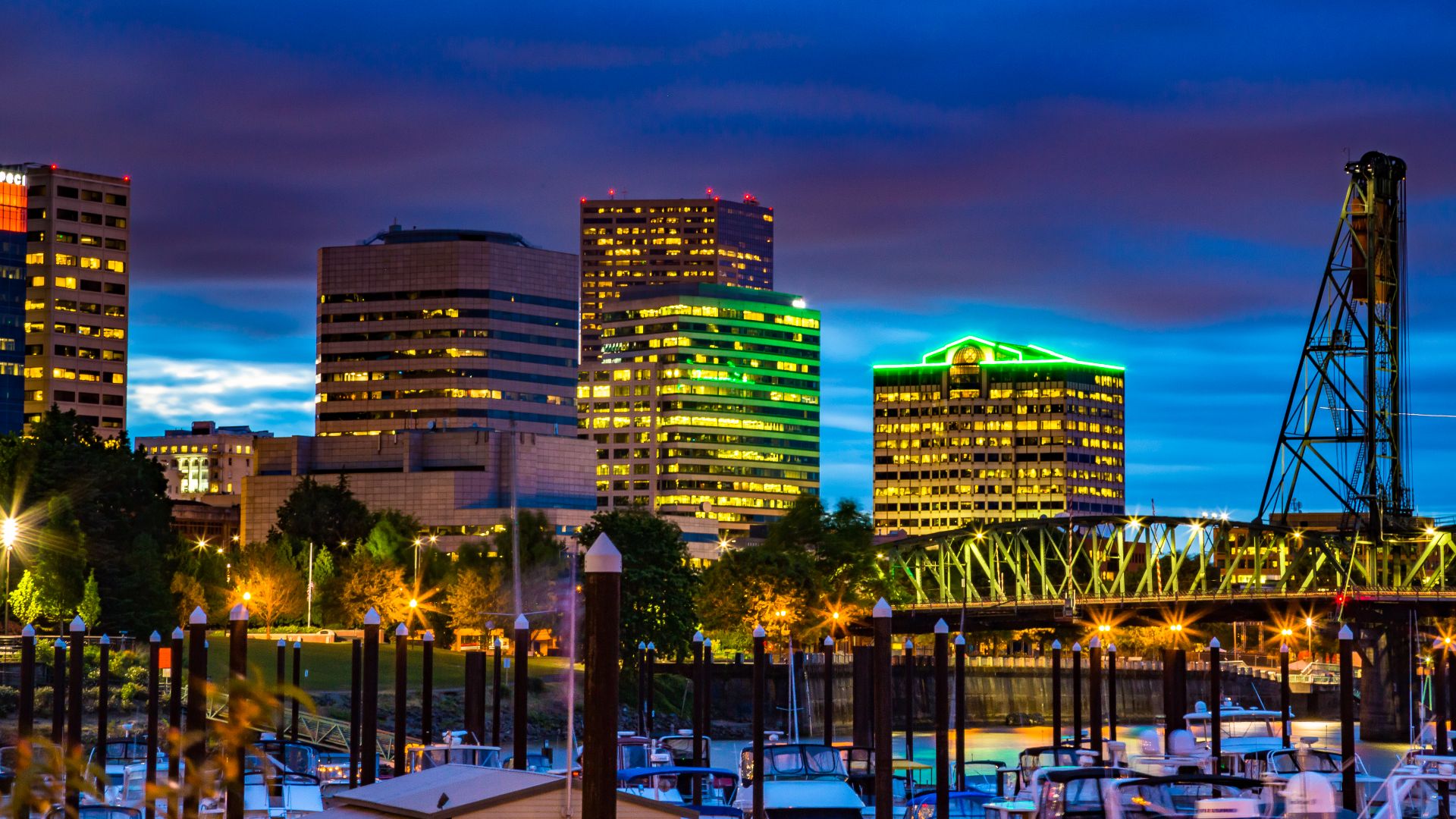 Riverplace Marina on the Willamette River.