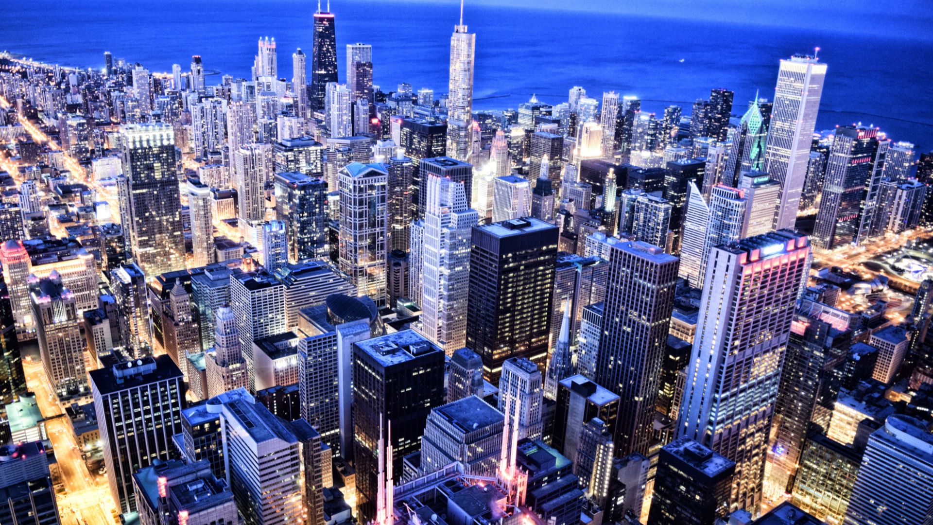 500px provided description: Chicago Skyline at dusk taken from Willis Tower Observatory. [#street ,#downtown ,#buildings ,#vacation ,#cityscape ,#long exposure ,#holiday ,#lake michigan ,#Travel ,#City ,#USA ,#Chicago ,#Skyline ,#Illinois ,#America ,#Skys