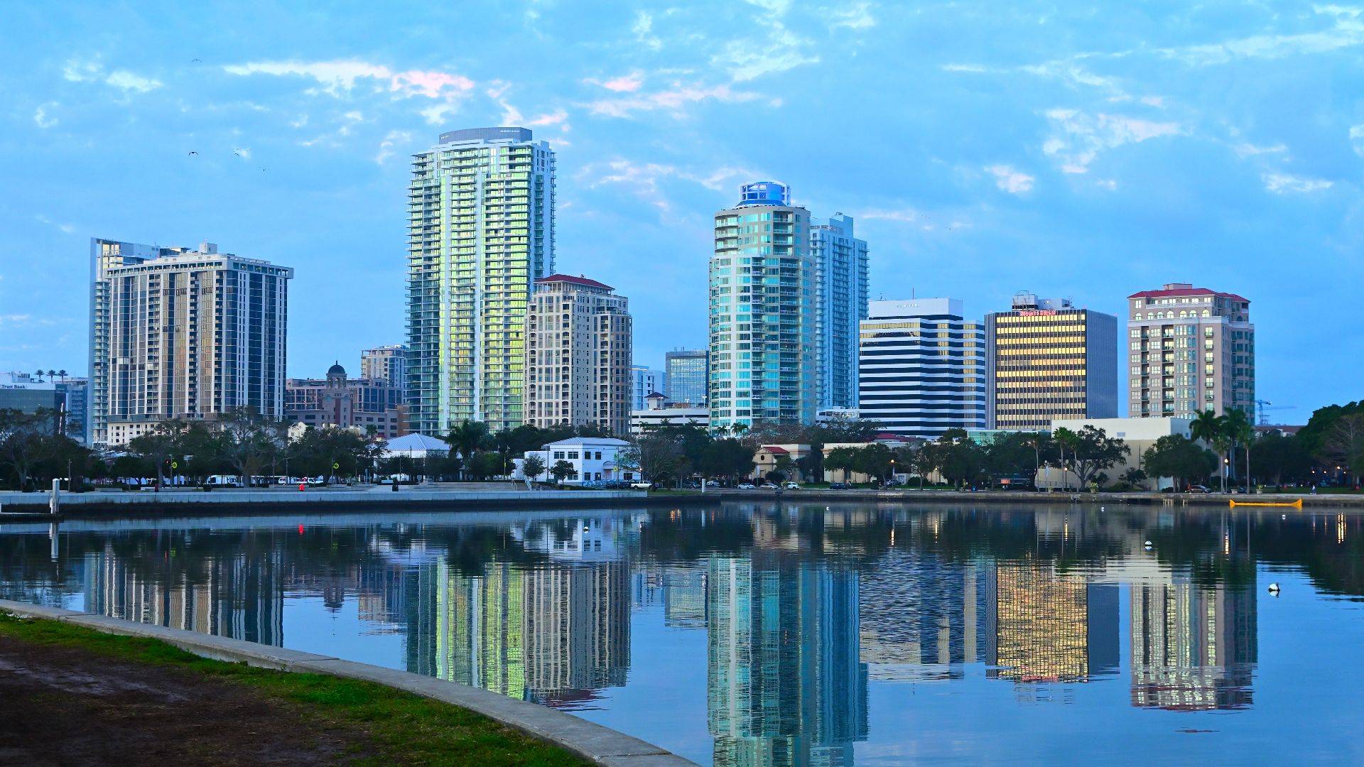 St. Petersburg, Florida skyline just before sunrise