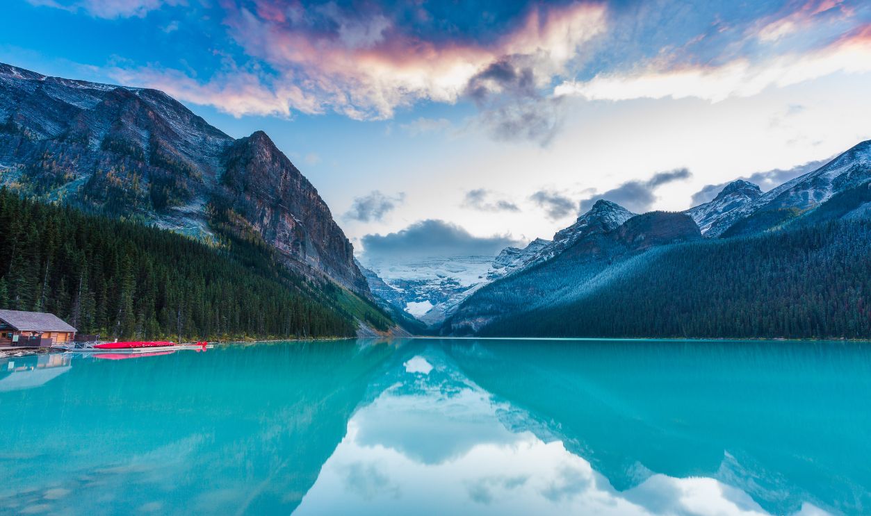 Sunset at Lake Louise, Rocky Mountains Canada